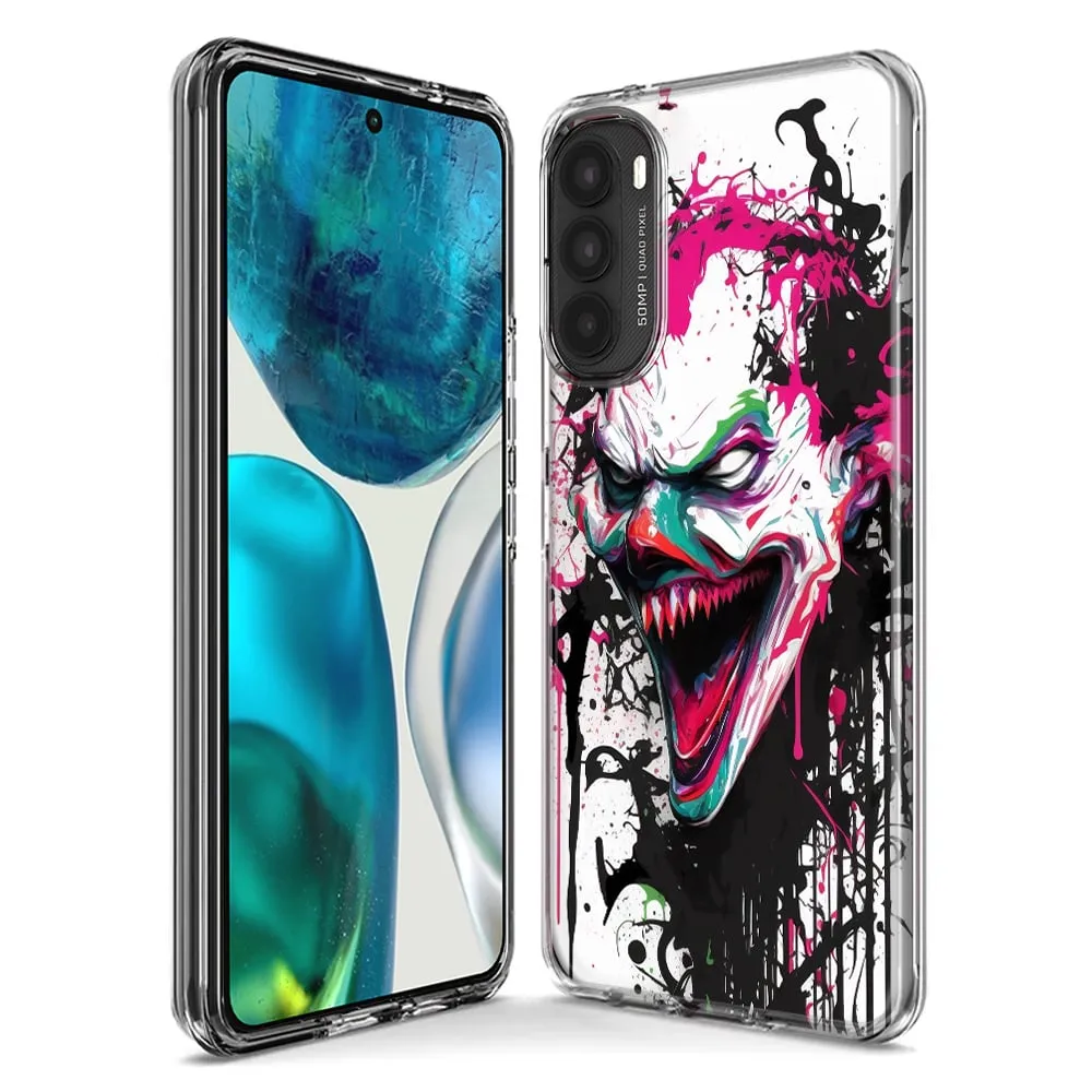 For Motorola Moto G Fast Evil Joker Face Painting Graffiti Design Hybrid Protective Phone Case Cover