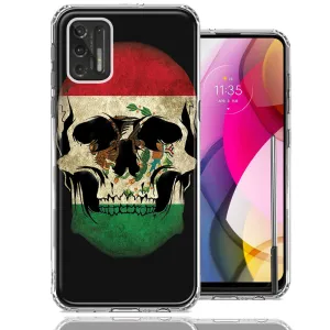 For Motorola Moto G Stylus 2021 Mexico Flag Skull Double Layer Phone Case Cover