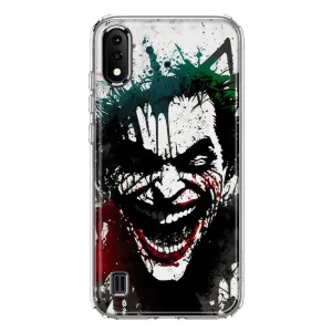 For Samsung Galaxy A01 Laughing Joker Painting Graffiti Design Hybrid Protective Phone Case Cover