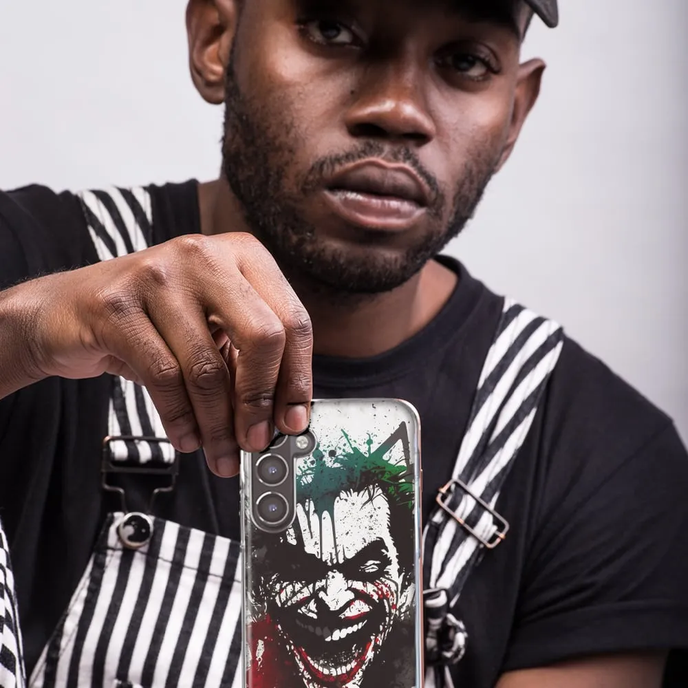 For Samsung Galaxy A01 Laughing Joker Painting Graffiti Design Hybrid Protective Phone Case Cover