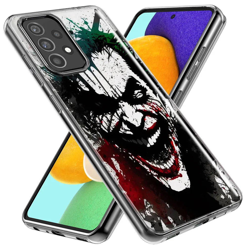 For Samsung Galaxy A01 Laughing Joker Painting Graffiti Design Hybrid Protective Phone Case Cover