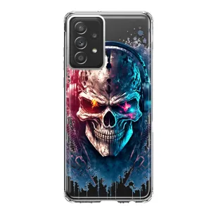 For Samsung Galaxy A53 Cyberpunk Machine Headphones Skull Double Layer Phone Case Cover
