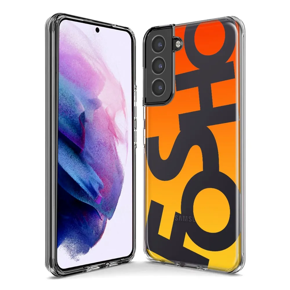 For Samsung Galaxy S20 Ultra Orange Yellow Clear Funny Text Quote Fosho Design Hybrid Protective Phone Case Cover
