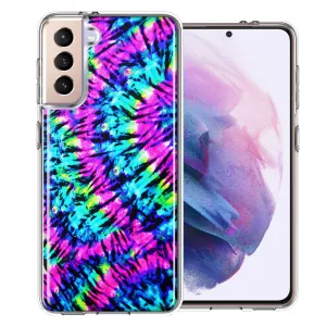 For Samsung Galaxy S21 Hippie Tie Dye Double Layer Phone Case Cover
