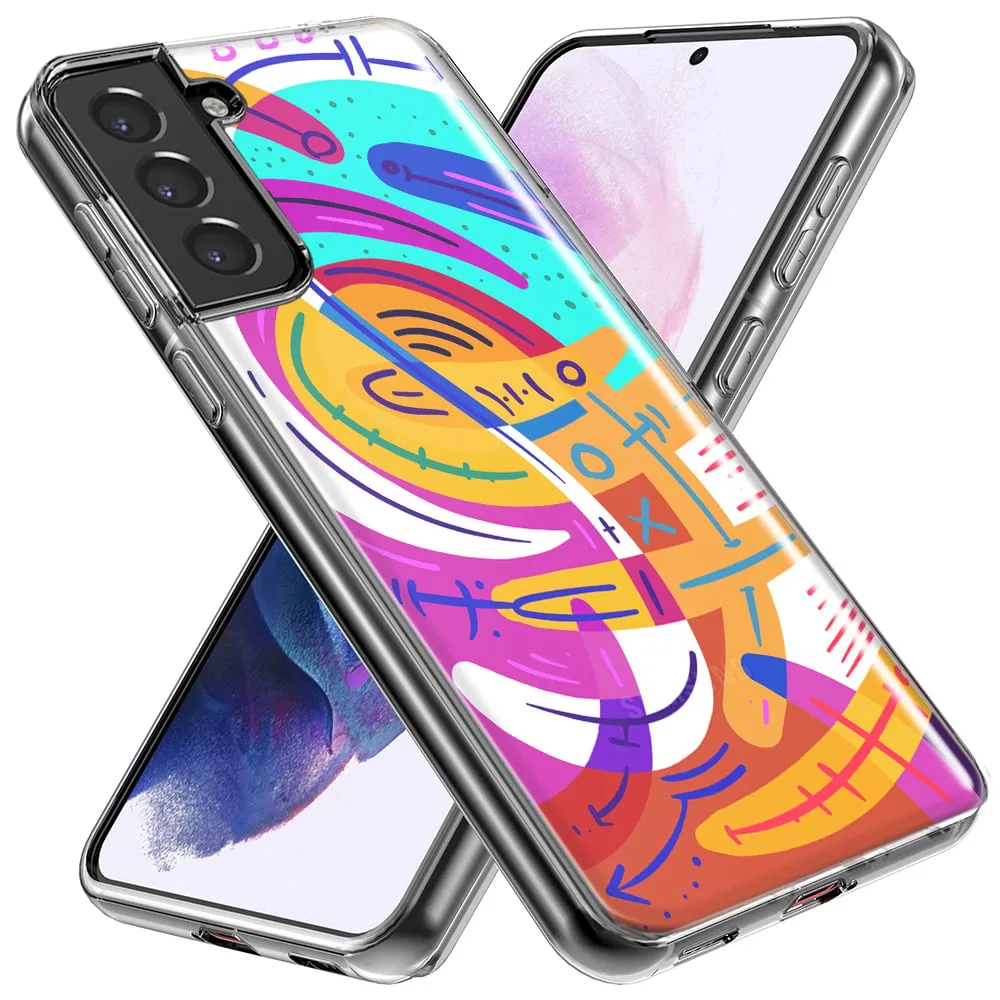 For Samsung Galaxy S22 Ultra Vintage Abstract Liquid Slim Shockproof Hard Shell TPU Case Heavy Duty Protective Phone Cover