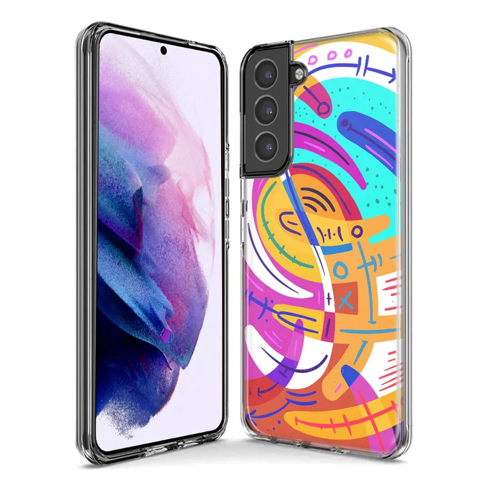 For Samsung Galaxy S22 Ultra Vintage Abstract Liquid Slim Shockproof Hard Shell TPU Case Heavy Duty Protective Phone Cover