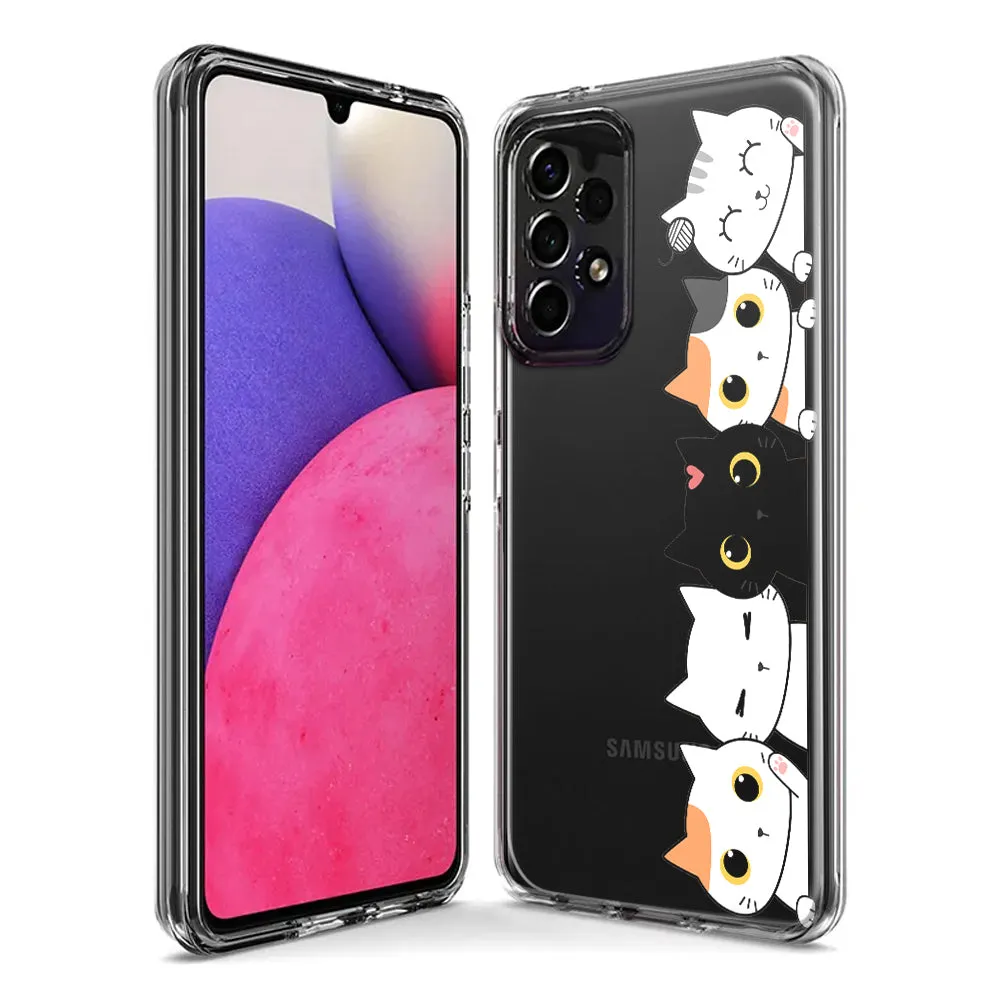 For Samsung Galaxy S24 Plus Cute Kittens Friends Slim Shockproof Hard Shell TPU Case Heavy Duty Protective Phone Cover