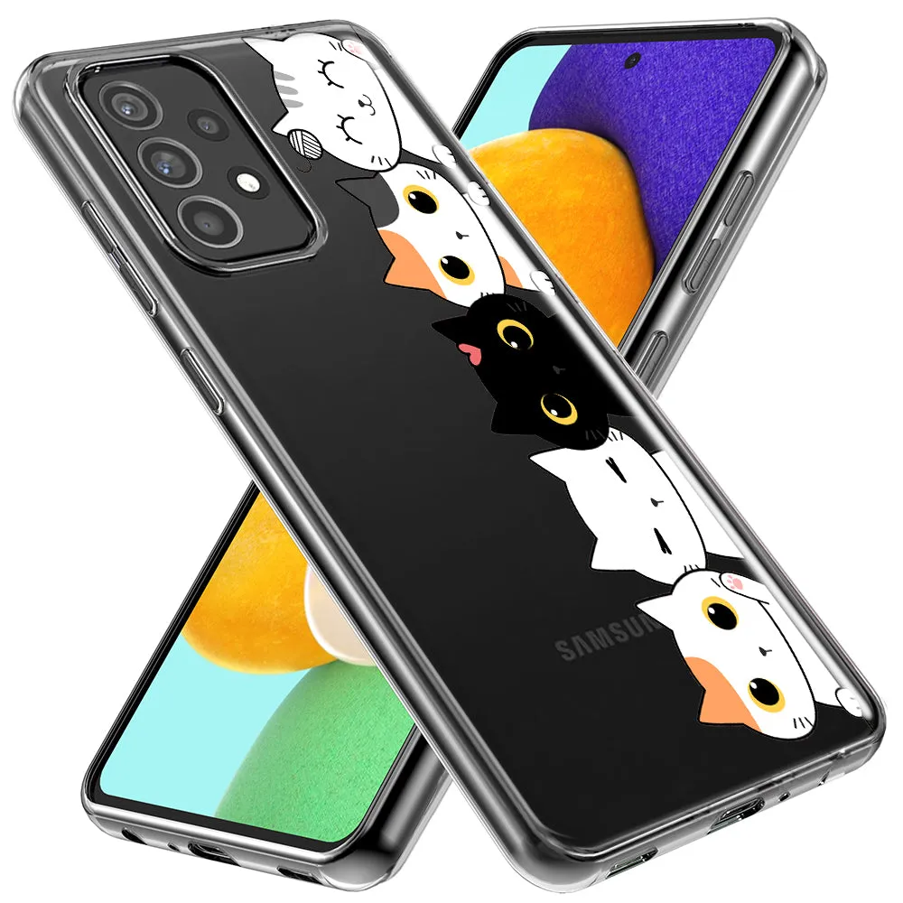For Samsung Galaxy S24 Plus Cute Kittens Friends Slim Shockproof Hard Shell TPU Case Heavy Duty Protective Phone Cover