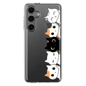 For Samsung Galaxy S24 Plus Cute Kittens Friends Slim Shockproof Hard Shell TPU Case Heavy Duty Protective Phone Cover