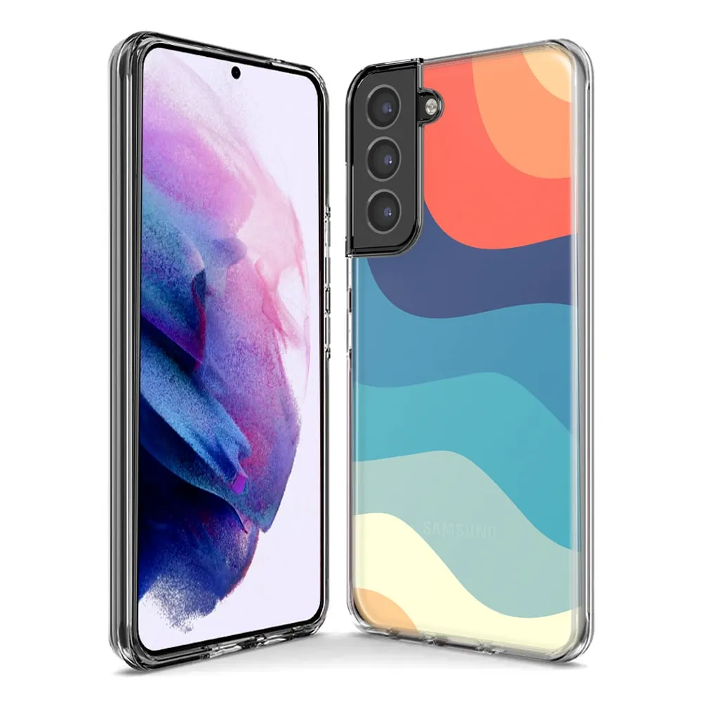 For Samsung Galaxy S24 Ultra Rero Abstract Waves Slim Shockproof Hard Shell TPU Case Heavy Duty Protective Phone Cover