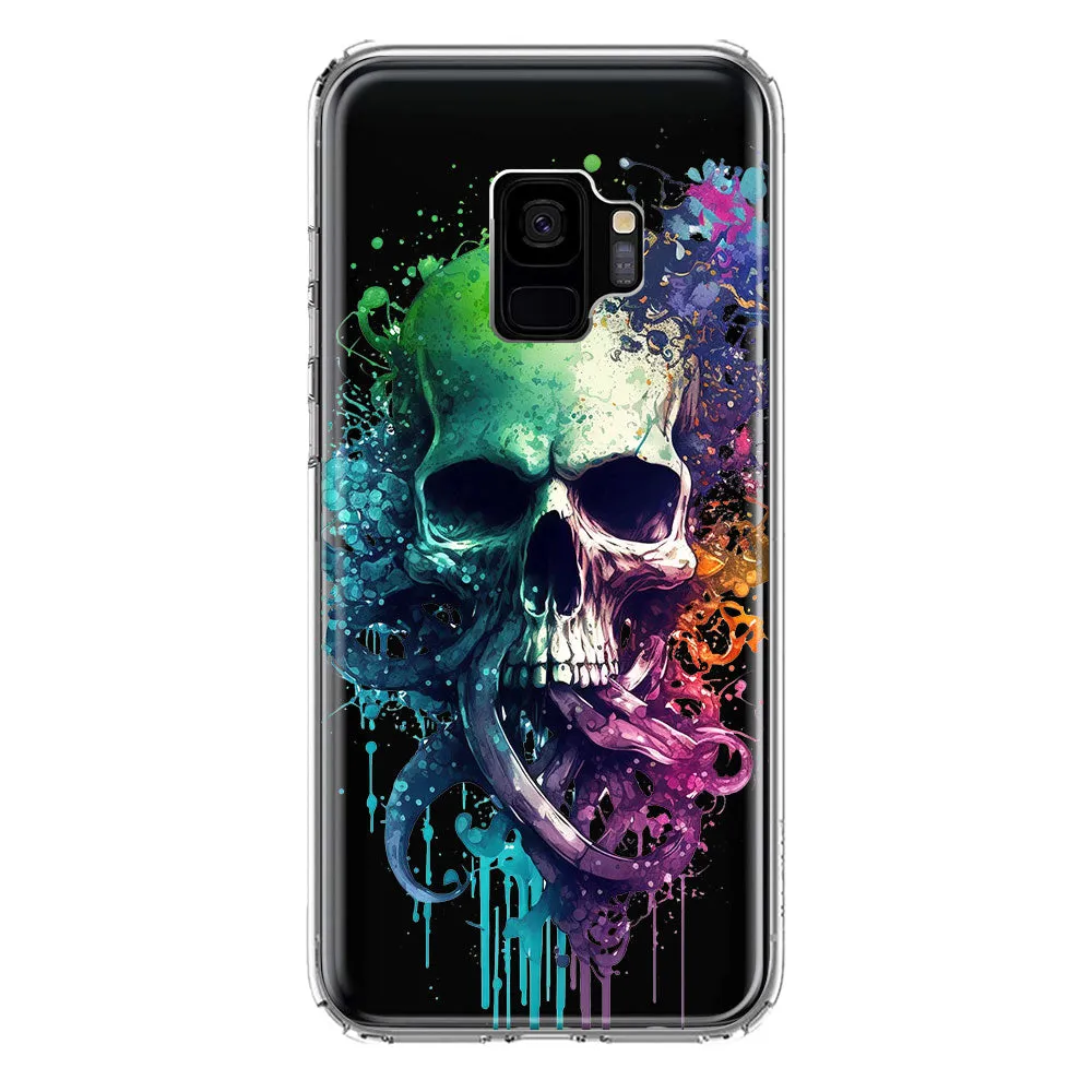For Samsung Galaxy S9 Fantasy Octopus Tentacles Skull Design Hybrid Protective Phone Case Cover