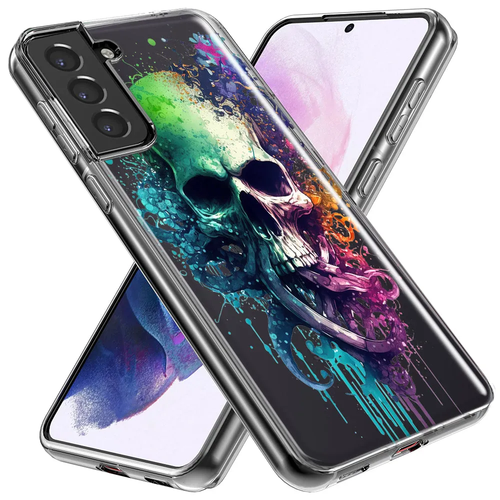 For Samsung Galaxy S9 Fantasy Octopus Tentacles Skull Design Hybrid Protective Phone Case Cover
