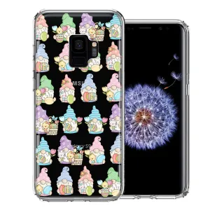 For Samsung Galaxy S9 Pastel Easter Cute Gnomes Spring Flowers Eggs Holiday Seasonal Double Layer Phone Case Cover