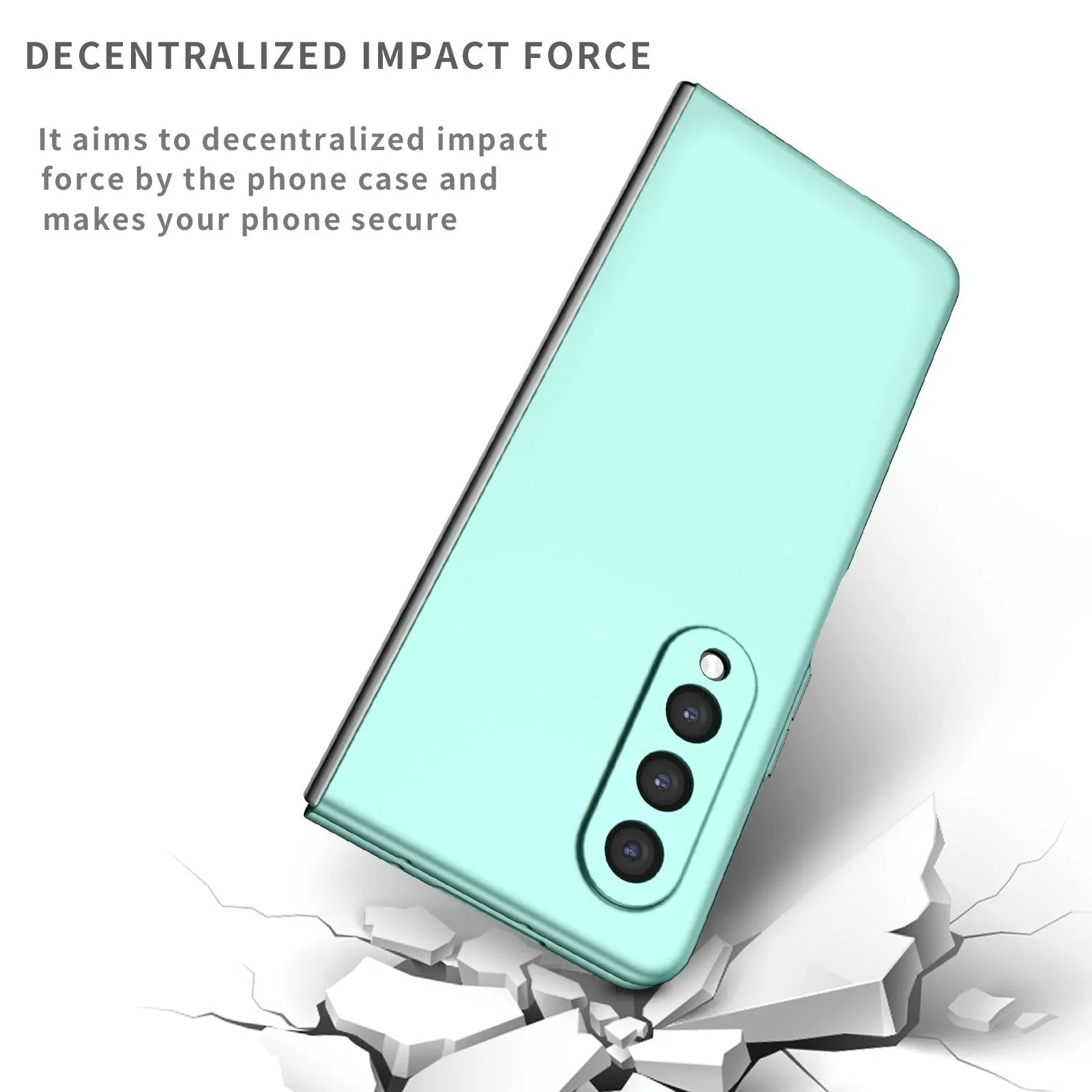 For Samsung Galaxy z Fold4 5G Foldable Armor Phone Case - Compact and Durable - Dark Blue