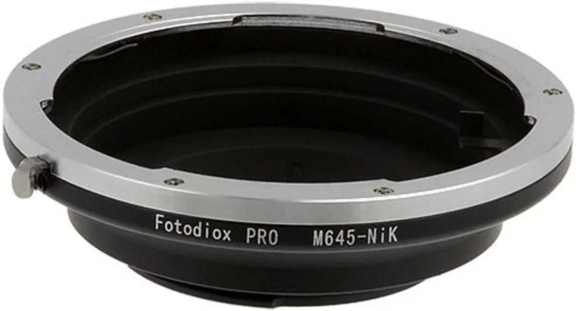 Fotodiox Pro Lens Mount Adapter Compatible Mamiya 645 MF Lenses to Nikon F-Mount Cameras