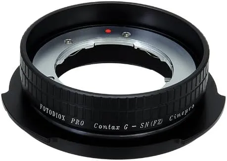 Fotodiox Pro Lens Mount Adapter, Contax G Lens to Sony FZ Mount Camera Adapter with Focus Control Dial - fits Sony PMW-F3, F5, F55 Digital Cinema Camcorders
