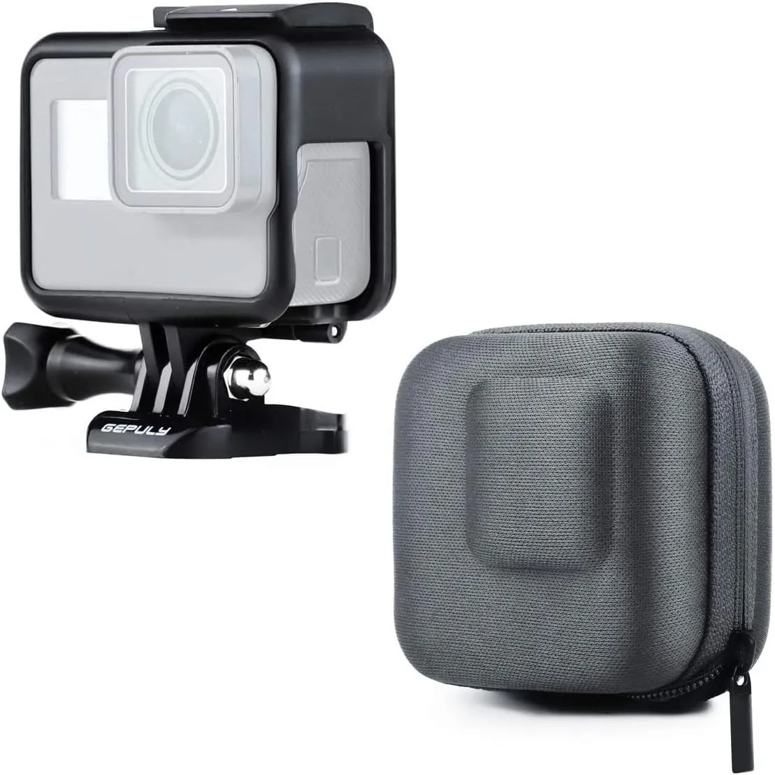 Frame Mount Case Housing Shell   Portable Mini Camera Bag Travel Protective Carrying Case Compatible with GoPro Hero 5/6/7 Black White Silver Hero(2018) Camera