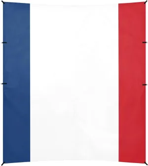 France Flag Vector Stable Beach Tent UPF50 Lightweight Portable Sunshade with Sandbags & Sand Shovel for Camping, Picnics, Backyard
