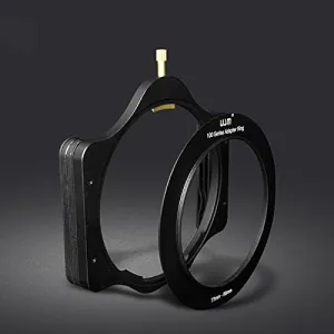 Full Metal Aluminum 100mm Filter Holder   Slim Adapter Ring 52/55/58/62/67/72/77/82mm Compatible with Lee Hitech Haida Cokin 4X4/5 Filters(for 82mm Lens)