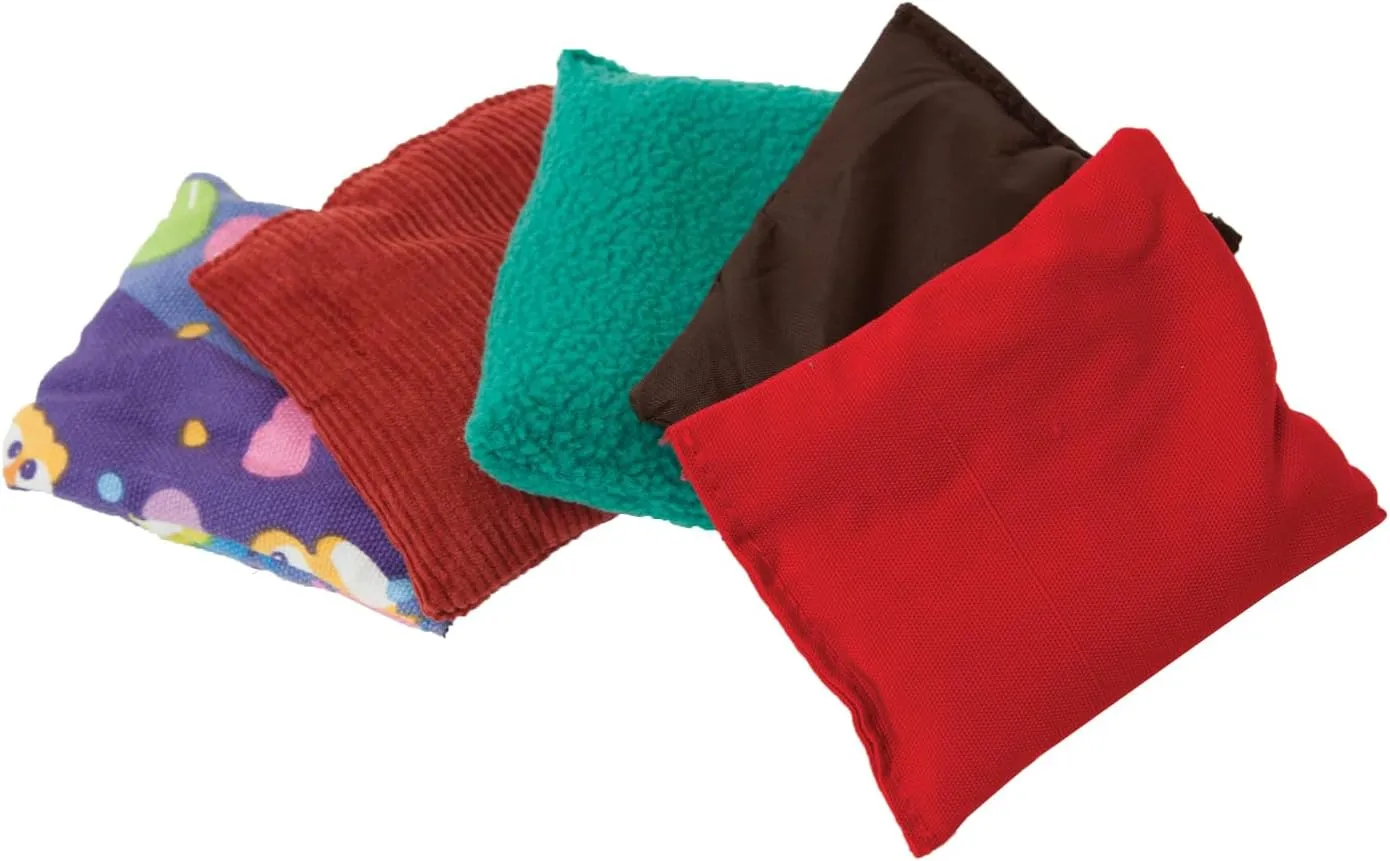Fun and Function Weighted Tactile Beanbags - Sensory Weighted Beanbags - Multi-Sensory Tool Fidget Provides Weight, Color and Varied Textures - for Kids and Adults - 5 Pack - 1 lb Each