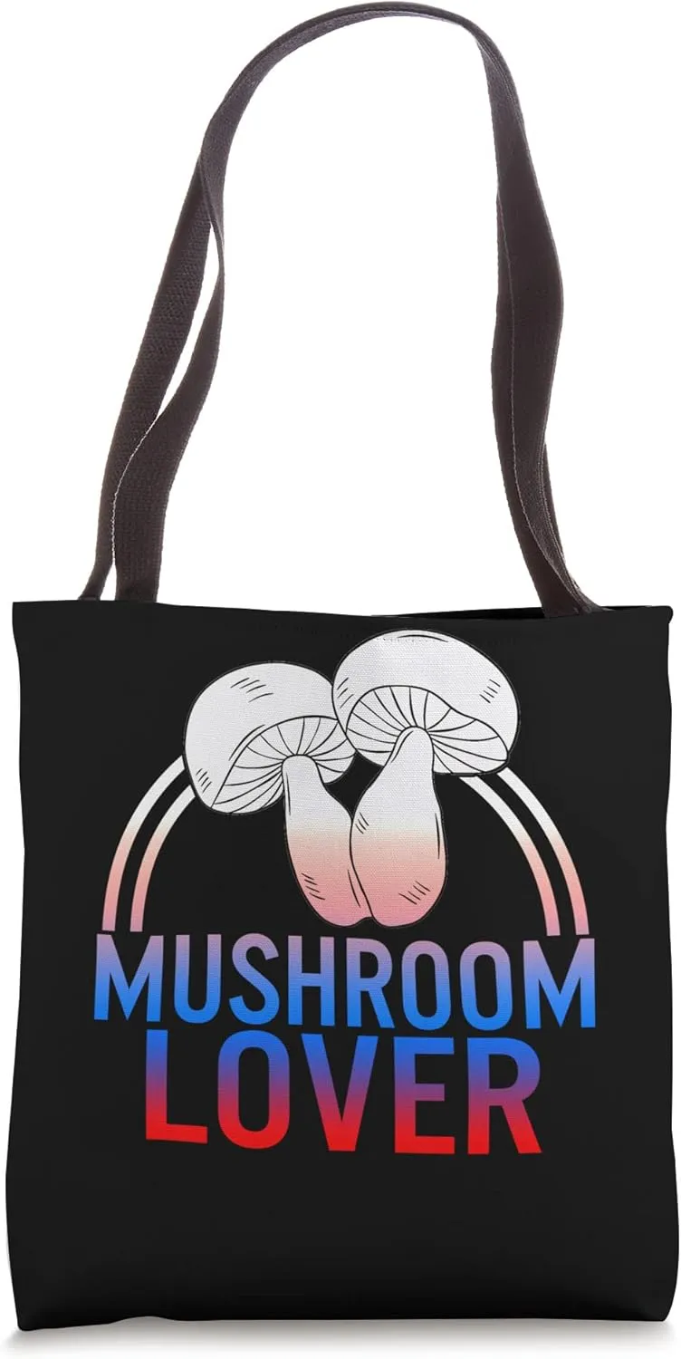 Fungi Mushroom Lover Growing Fungus Botanical Plant Vintage Tote Bag