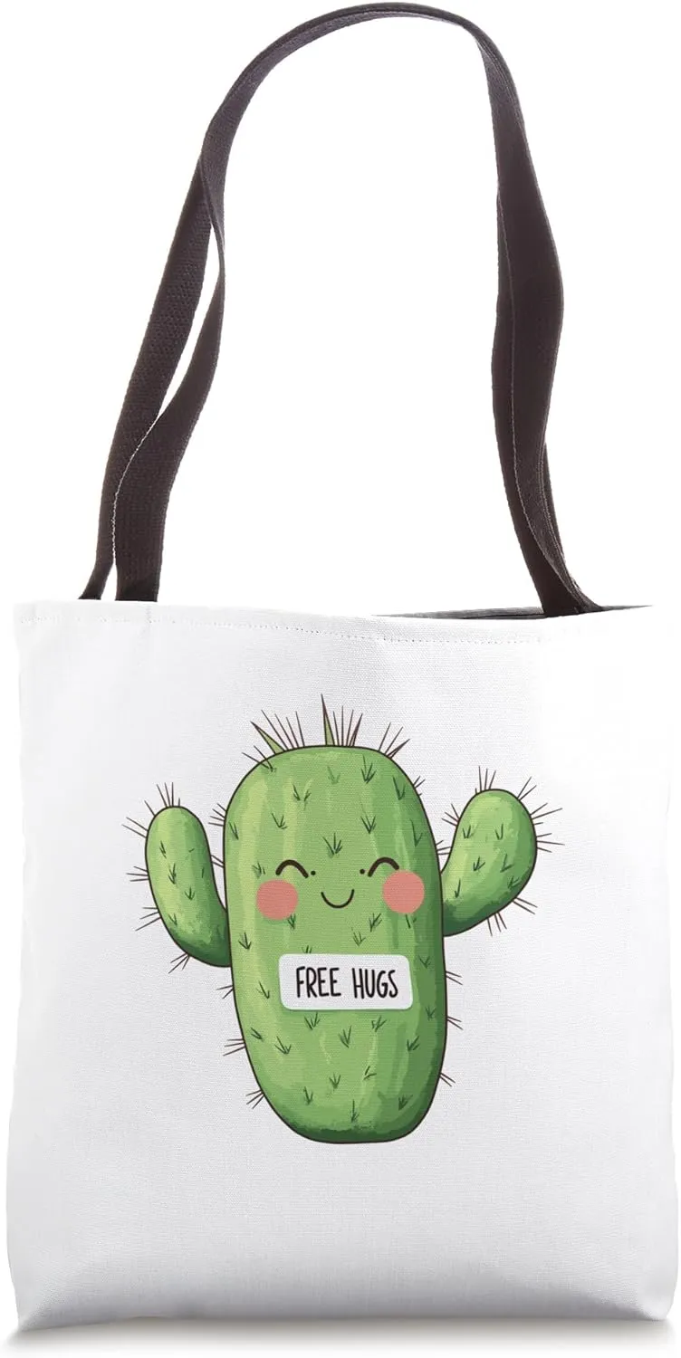 Funny Cactus Free Hugs / Prickly Cactus / Love Cactus Plants Tote Bag