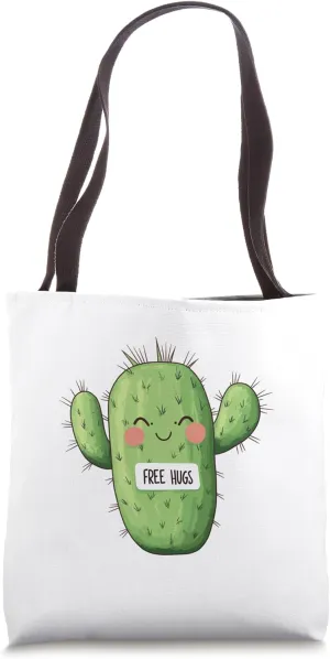 Funny Cactus Free Hugs / Prickly Cactus / Love Cactus Plants Tote Bag