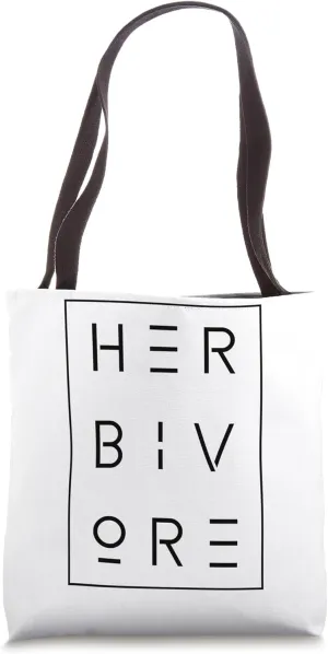 Funny Herbivore Plant-Based Vegan Vegetarian Herbivore Tote Bag