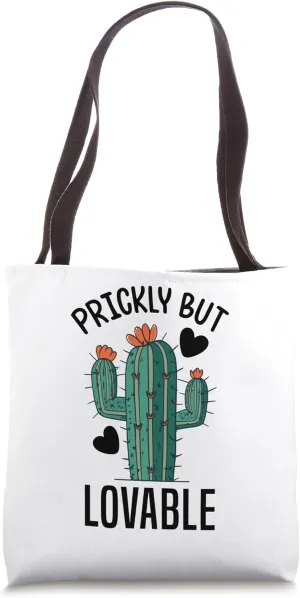 funny prickly but lovable cactus plant lovers cacti design Tote Bag