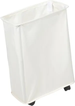 Garneck Rolling Laundry Hamper with Wheels Collapsible Dirty Clothes Basket Narrow Laundry Holder for Space Saving Storage for Home Use