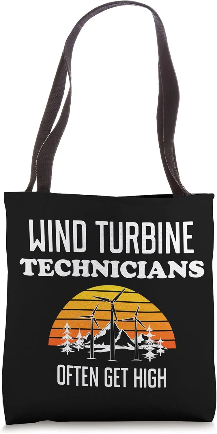 Get High Wind Turbine Technician Tote Bag