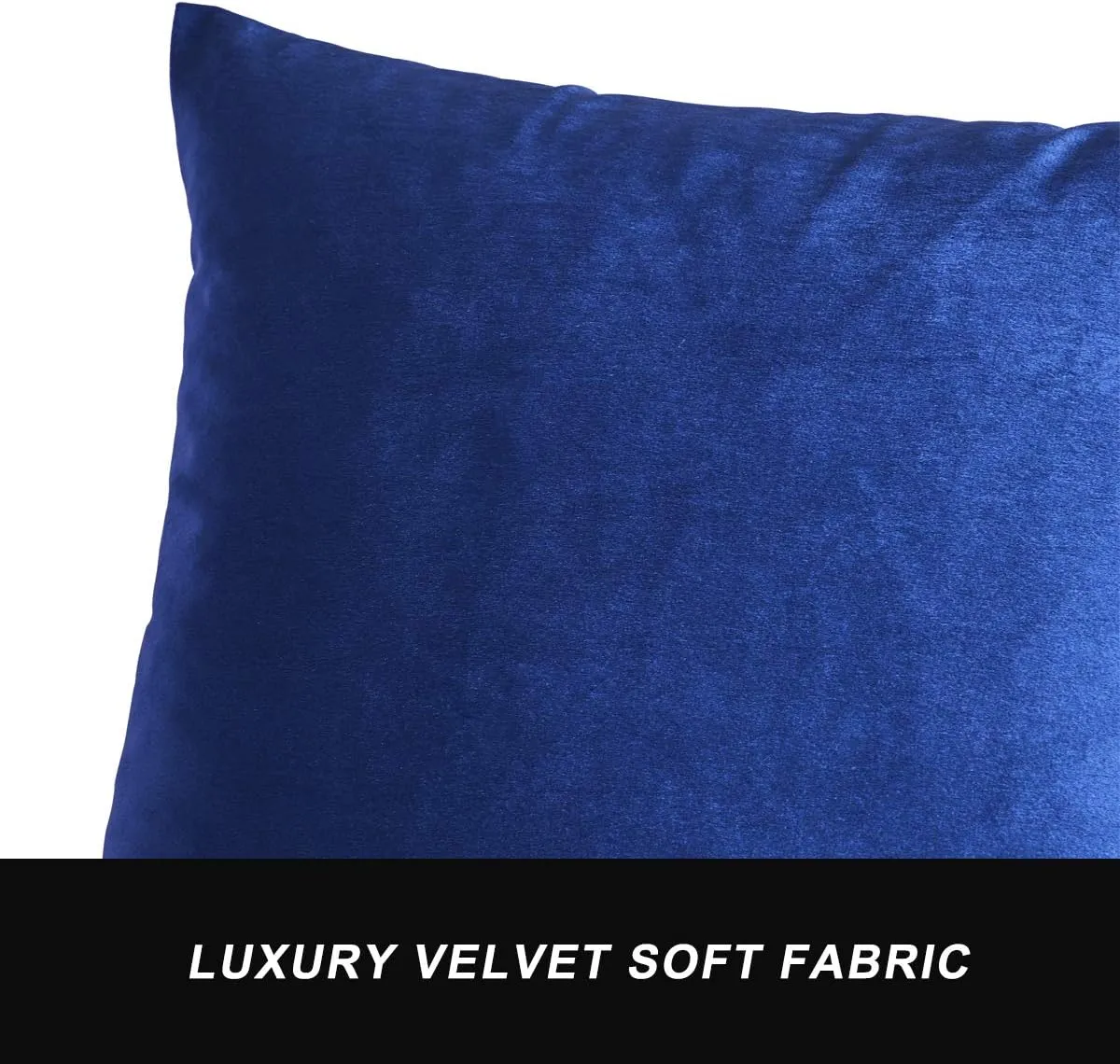 GIGIZAZA Decorative Throw Pillow Covers 16 x 16, Navy Blue Soft Pillow Covers Velvet,Set of 4 Decor Square Cushion Covers