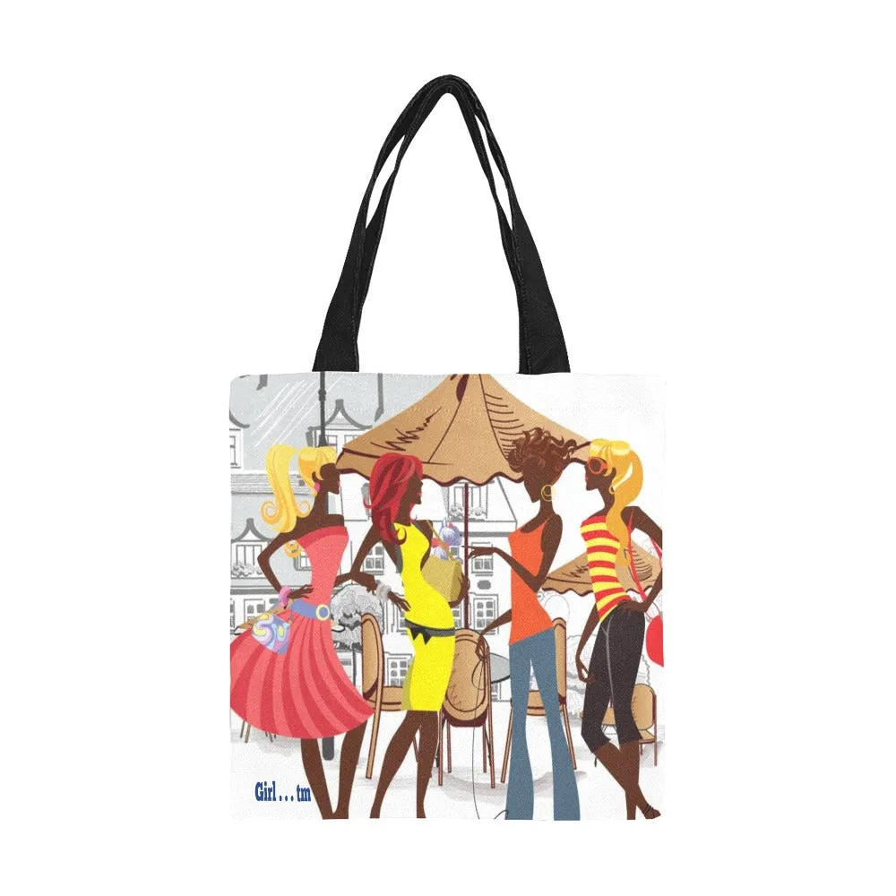 Girl 4 Cafe Divas Canvas Tote Bag