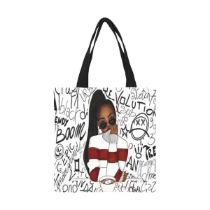 Girl Hot Coco Canvas Tote Bag