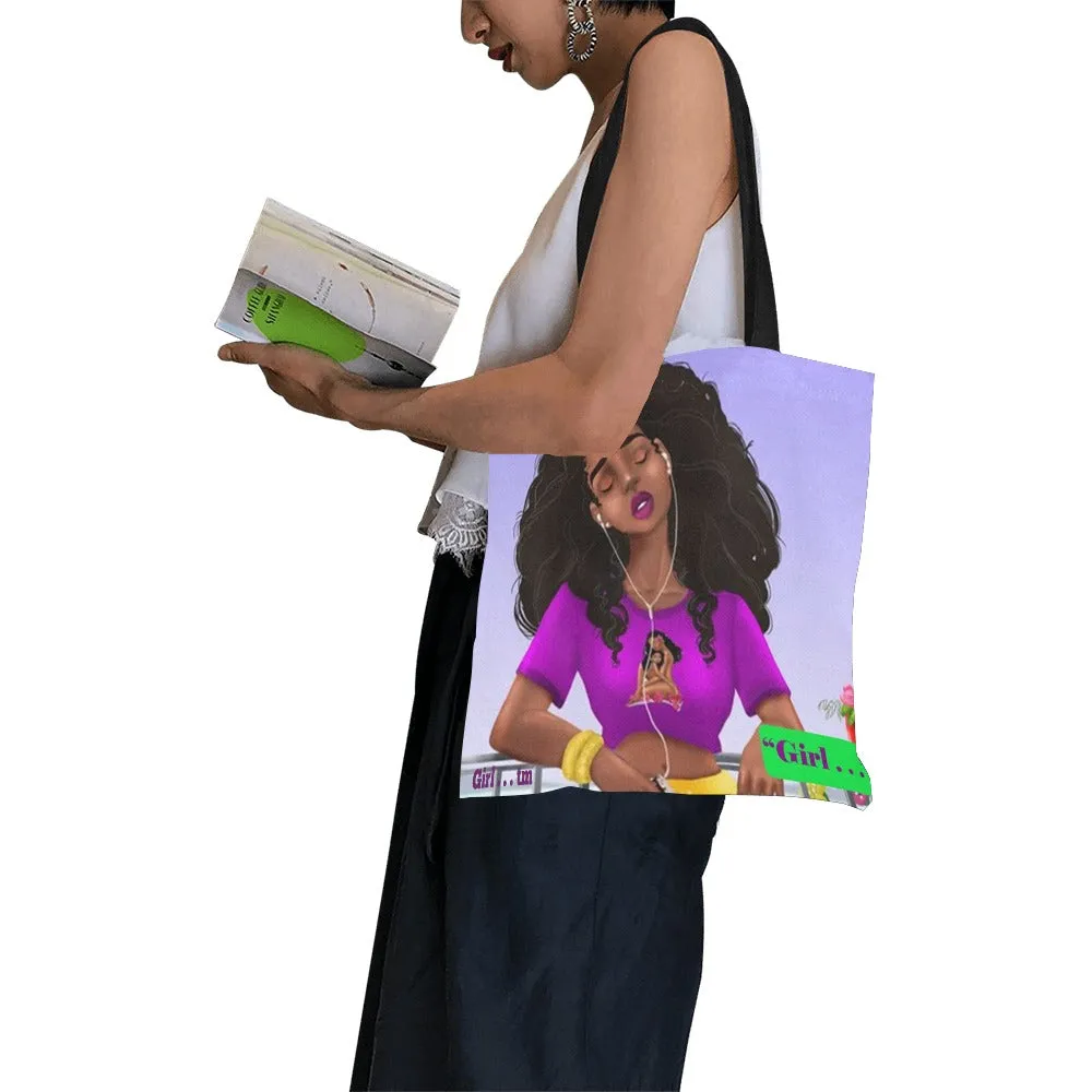 Girl Relax Canvas Tote Bag