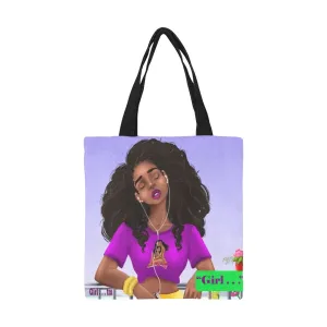 Girl Relax Canvas Tote Bag