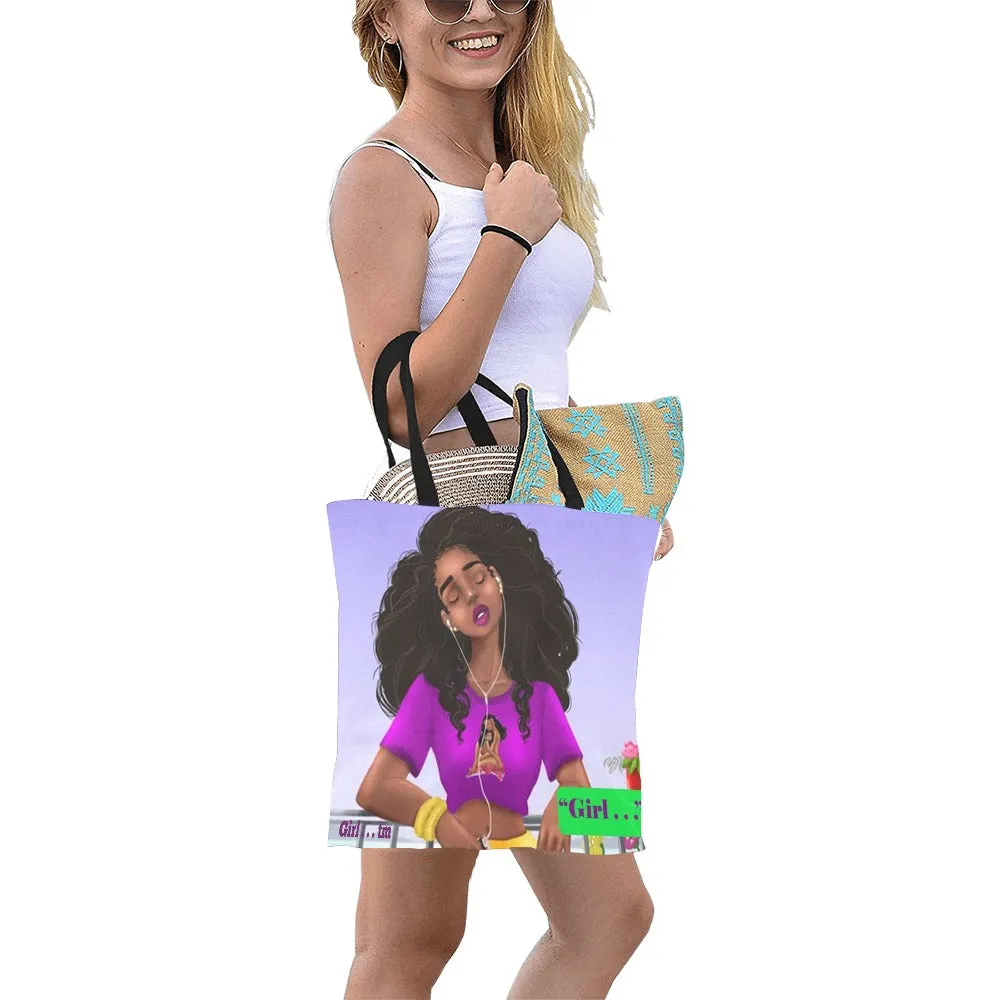 Girl Relax Canvas Tote Bag