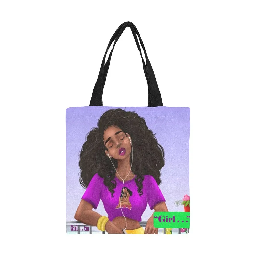 Girl Relax Canvas Tote Bag