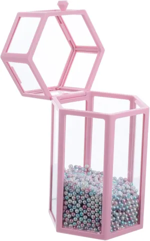 Glass Cosmetic Storage Box Makeup Brush Organizer for Eyebrow Pencil Eyeliner Transparent Design for Vanity Dresser for Makeup and Display