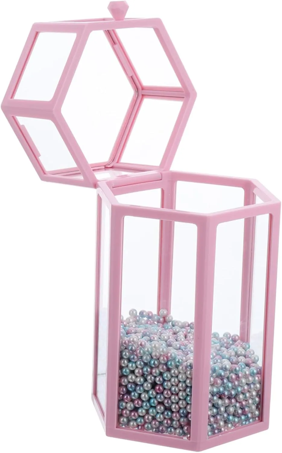 Glass Cosmetic Storage Box Makeup Brush Organizer for Eyebrow Pencil Eyeliner Transparent Design for Vanity Dresser for Makeup and Display
