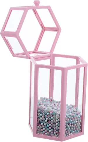 Glass Cosmetic Storage Box Organizer for Makeup Brushes Eyeliner and Eyebrow Pencils Mermaid Design for Vanity Dresser and Bedroom Decor