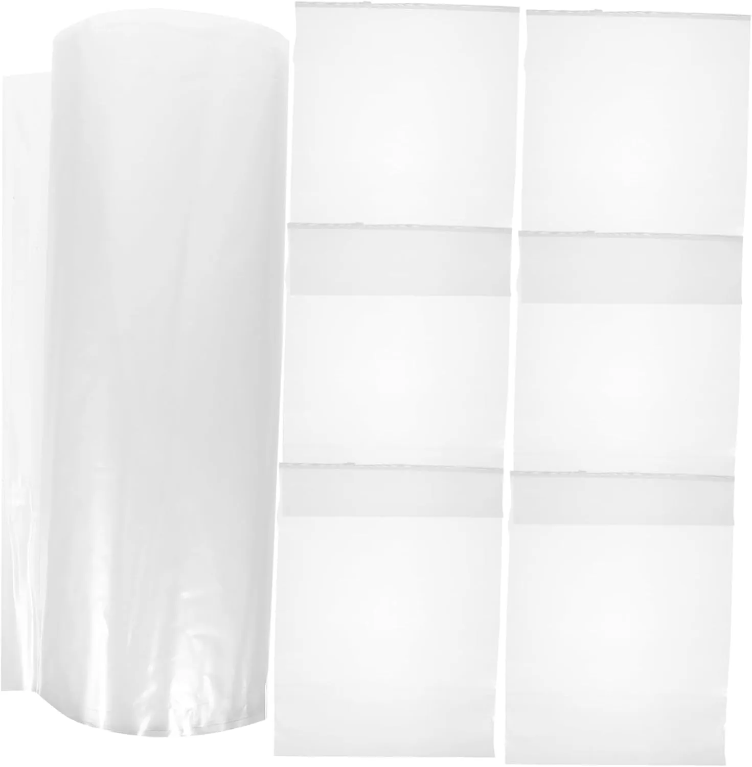 GLEAVI Garment Storage Bags 50pcs Clothing Storage Bags Zipper Large Capacity
