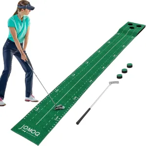 Golf Putting Green Indoor with 1 Putter Golf Pong Game Set Outdoor Mini Golf Set for Man Woman Golf Turf Putting Mat Practice Training Equipment Christmas New Year Gifts
