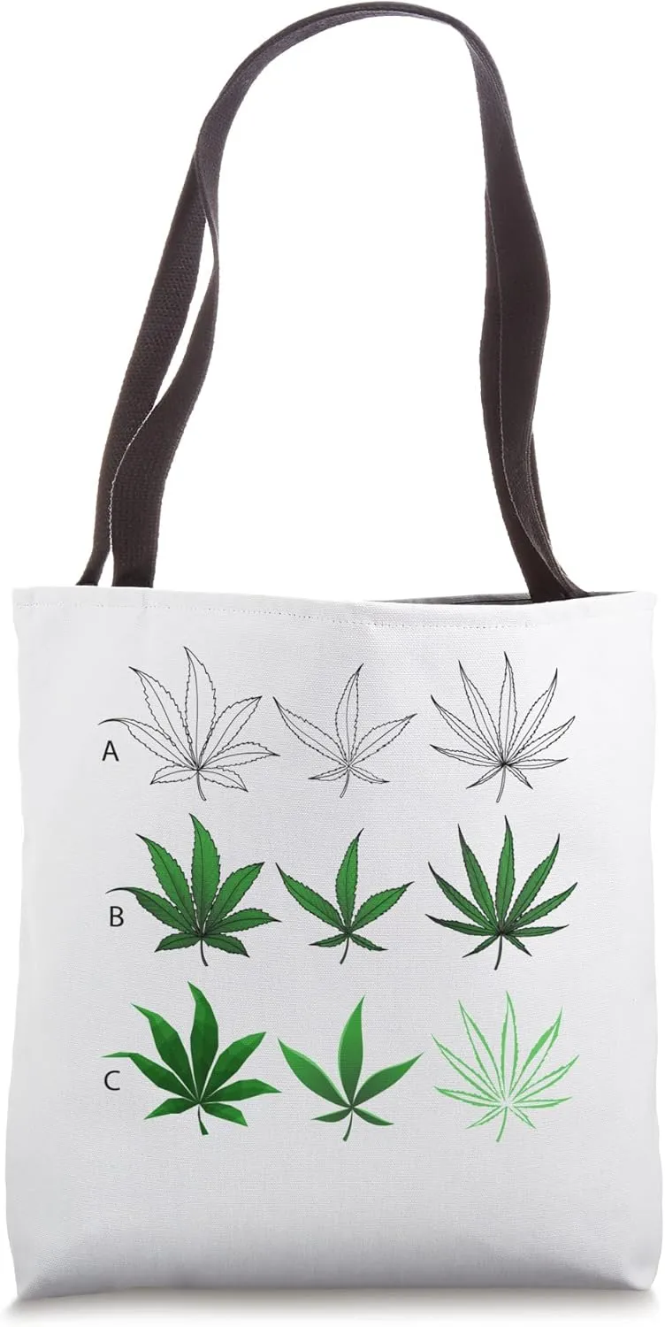 Green Leaves Plants Tote Bag