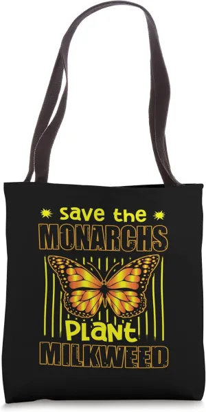 Green Planet Save the Monarchs Plant Milkweed Butterfly Tote Bag