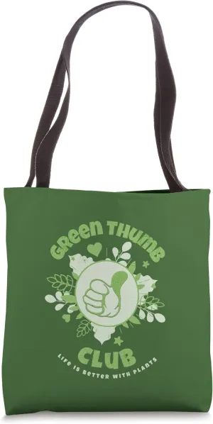 Green Thumb Club | Funny Gardener, Plant Lover, Gardening Tote Bag