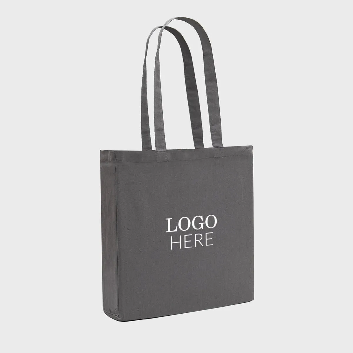 Grey 8oz recycled canvas bag with gusset