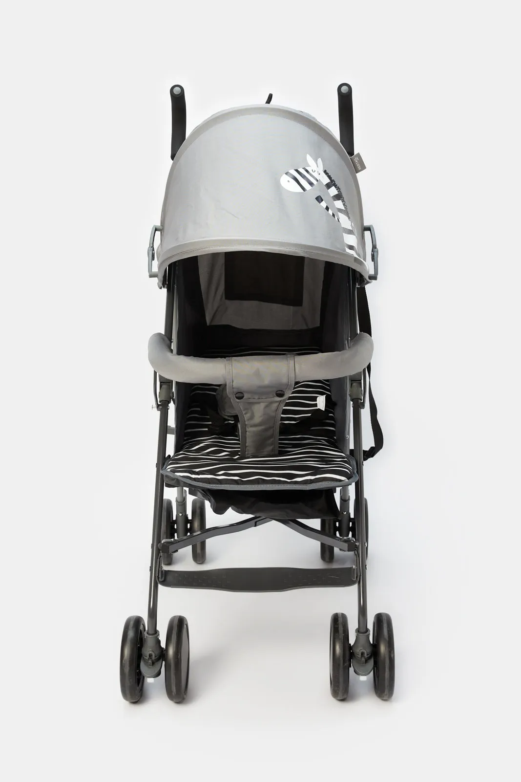 Grey Zebra Baby Stroller