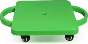 GSE Games & Sports Expert Gym Floor Scooter Board with Handles, Sitting Scooter for Kids Indoor Play Equipment, Fun Scoot Board with Non-Marring Plastic Casters for Children