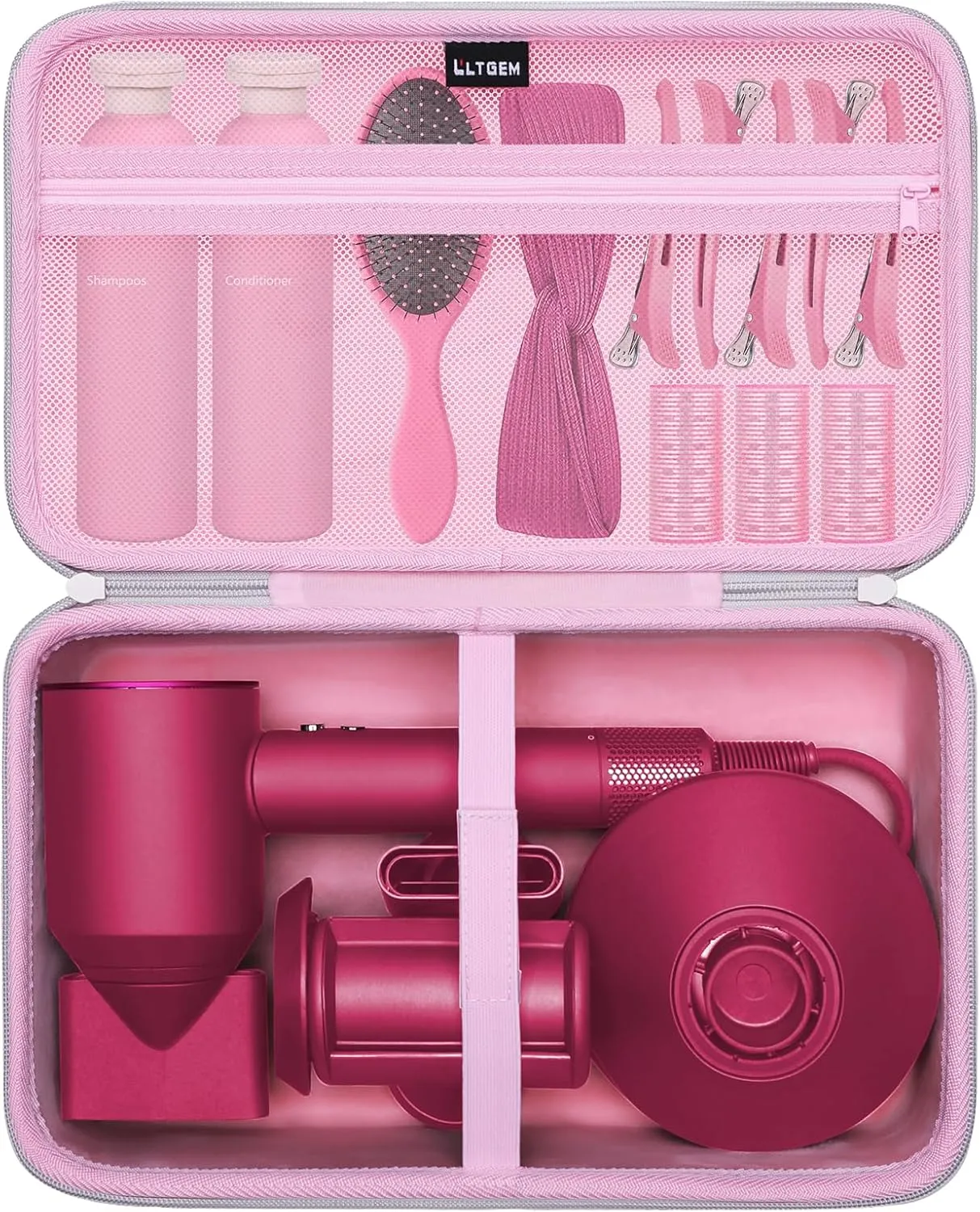 Hair Dryer Case Compatible with Dyson Supersonic Hair Dryer, Laifen SE/SE Lite, Slopehill 1902, Cosy Companions ZCY883, ANNE BETTY Blow Dryer Cases, Blow Dryer Storage Cases, Pink(Case Only)